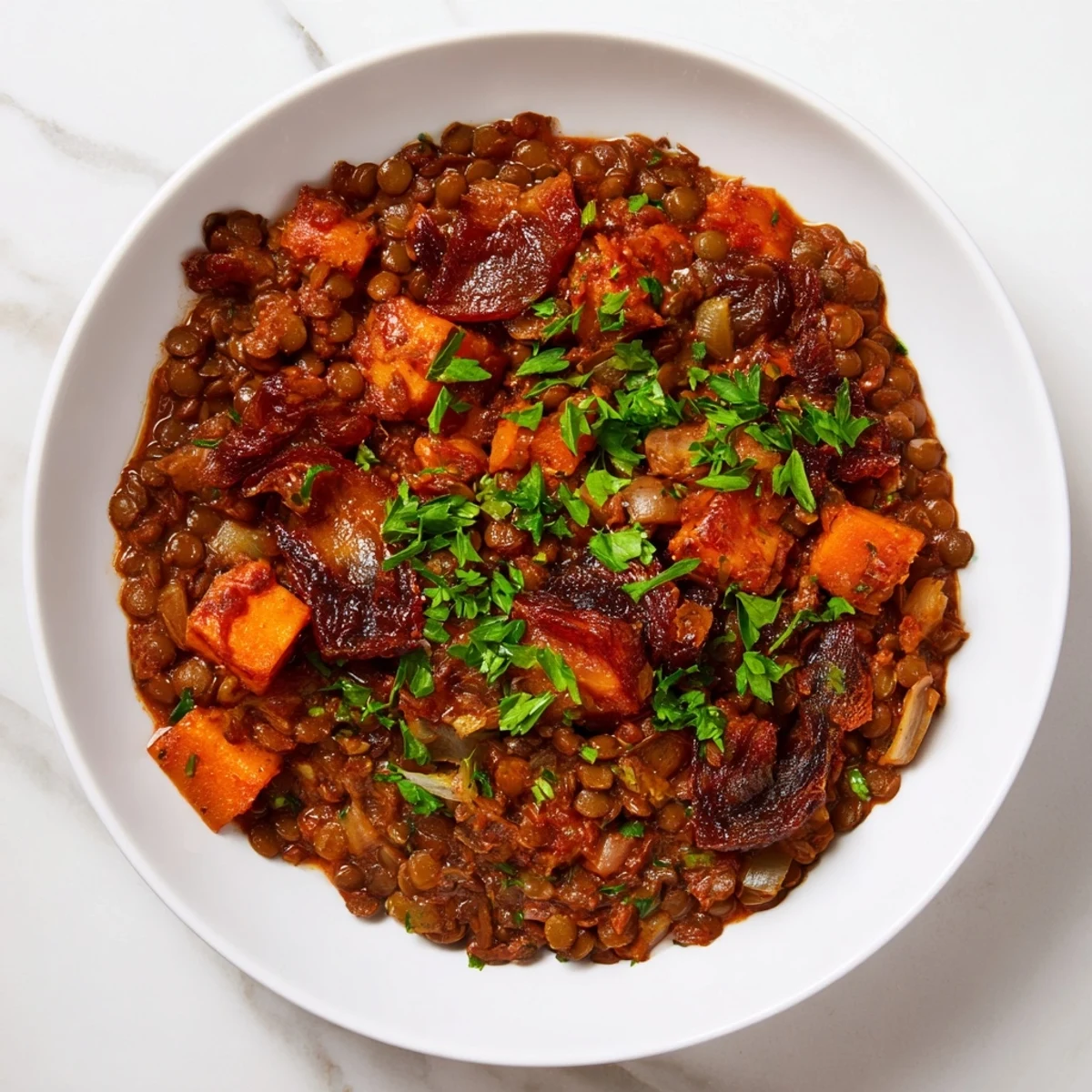 Warm spices and tender lentils star in this delicious Abuela's Secret Lentil Stew with Prunes.