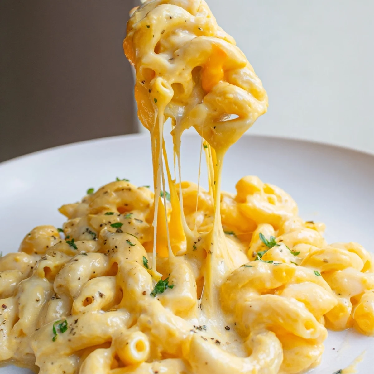 Delicious and comforting mac and cheese bursting with sweet butternut squash and perfectly melted cheese, ready.