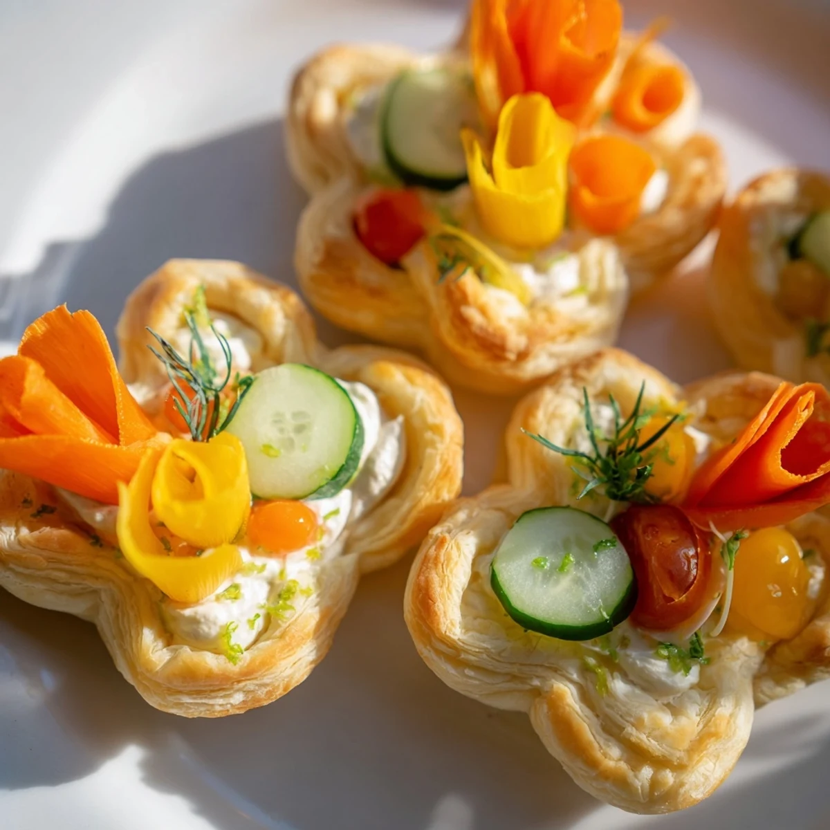 Freshly baked Fairy Garden Flower Shaped Snacks, garnished with edible flowers, are a whimsical snack for any gathering.