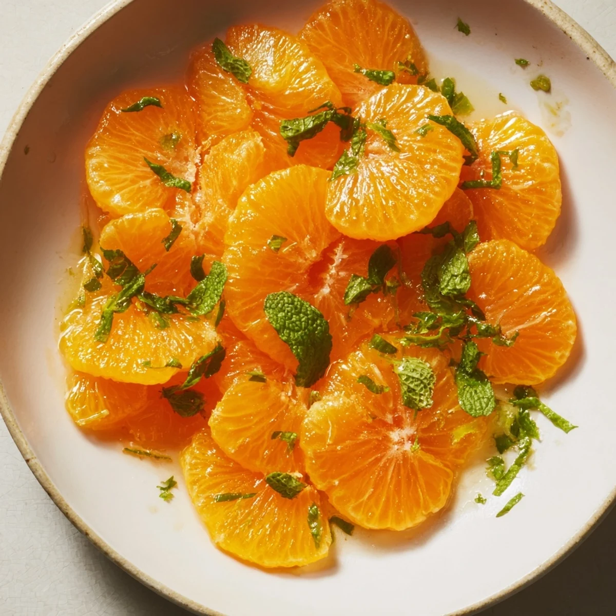 Bright, glistening clementine segments and fresh mint make this winter fruit salad burst with flavor.