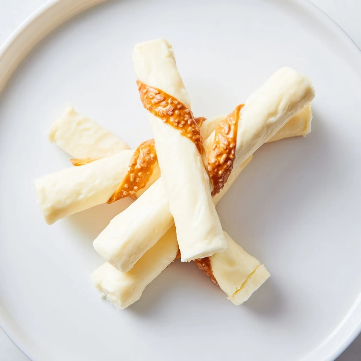 Crispy pretzel rods meet creamy string cheese in this simple, delicious after-school snack.