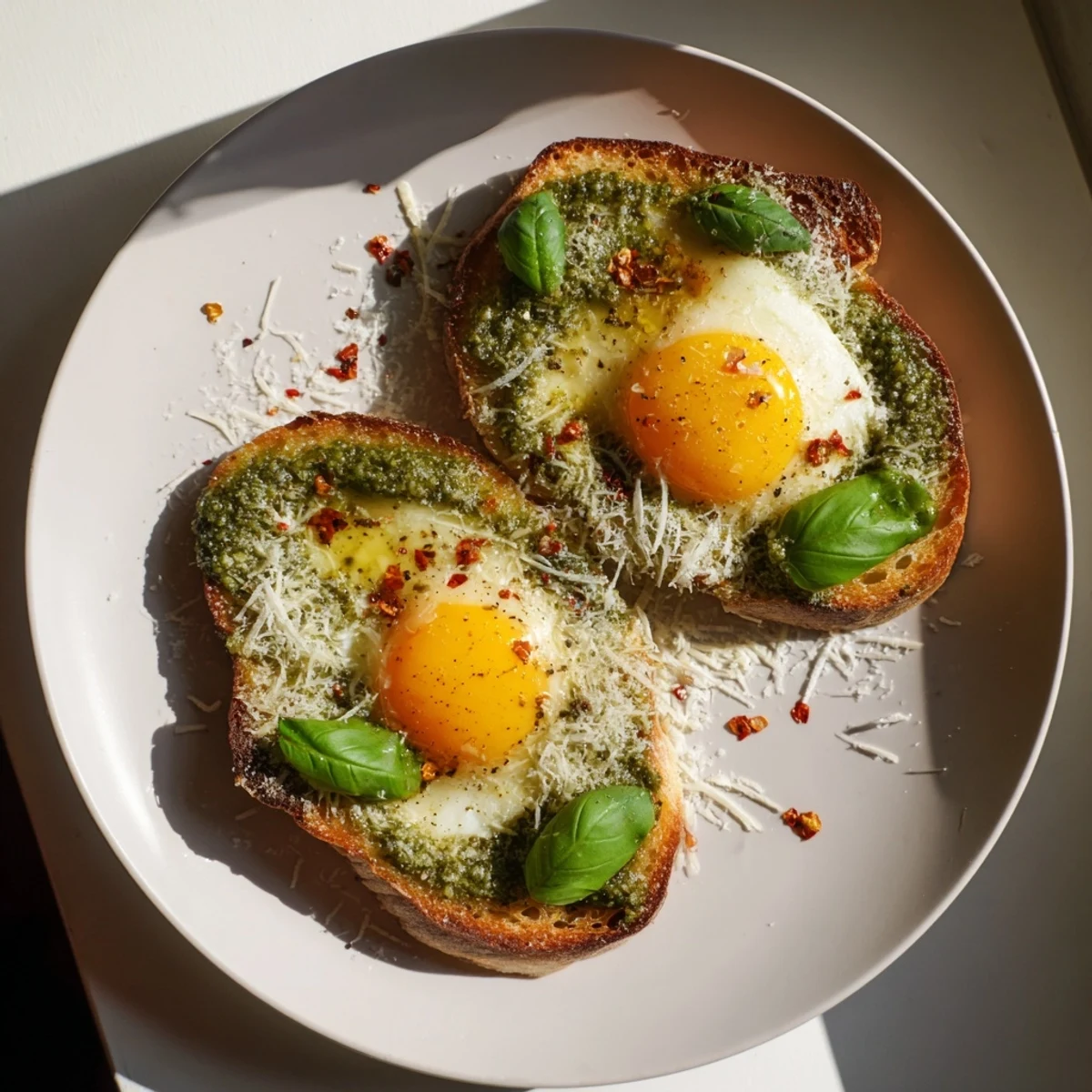 Pesto Egg Toast Delight