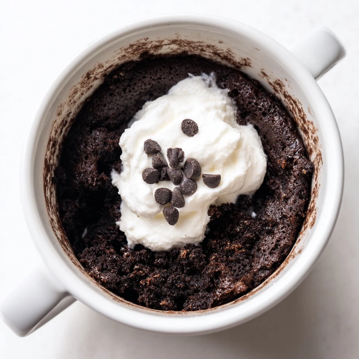 Warm, chocolatey Oreo mug cake, perfect for satisfying your sweet cravings quickly.