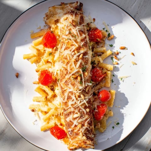 A close-up of Baked Goat Cheese Snowflake Tomato Basil Pasta, creamy and plated beautifully.