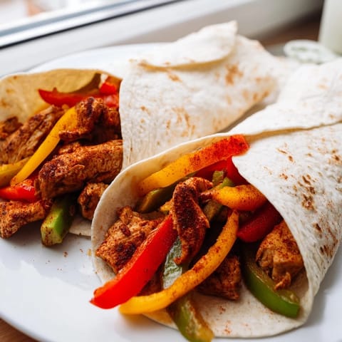 Fajita Chicken Rainbow Wraps