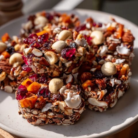 Close-up of golden Mélange Hivernal Flocon de Neige, a sweet and crunchy winter snack.