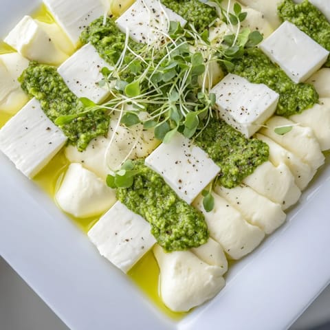 Visual feast: The Checkerboard Garden recipe, a delicious appetizer with layers of cheese and herby flavors.