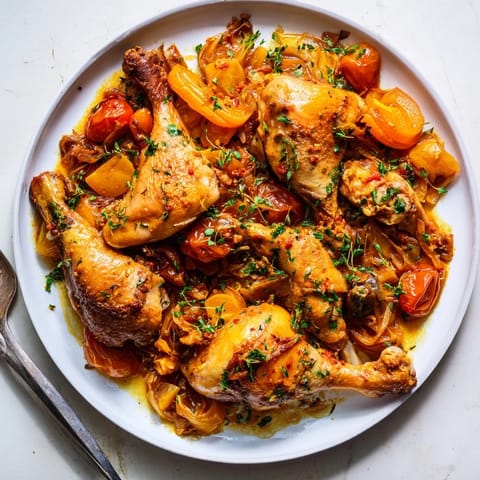 A steaming pot of Georgia Pot Roast Chicken, showcasing juicy chicken and flavorful, glazed vegetables.