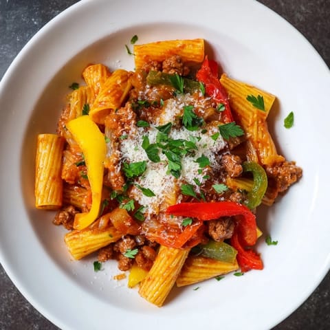 Sausage Peppers Pasta Delight