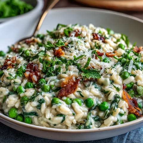 Spring Pea Mint Risotto