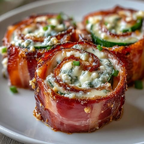 Ham, cream cheese, and pickle pinwheels served on a white platter with fresh dill garnish.