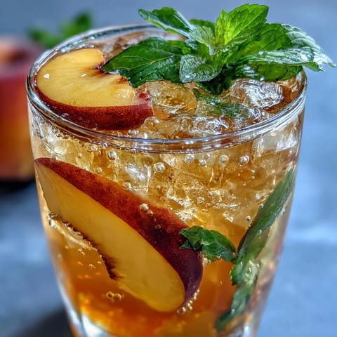 Iced Peach Green Tea Lemonade copycat, vibrantly layered and perfectly chilled.