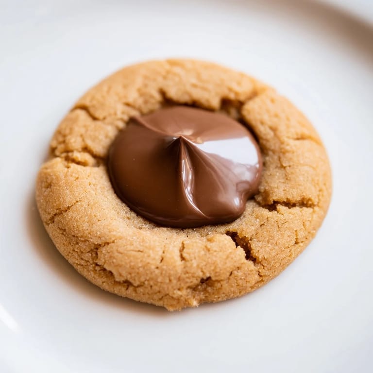 Freshly baked 3-Ingredient Peanut Butter Blossom Cookies, soft and chewy, perfect for sharing and easy to make.