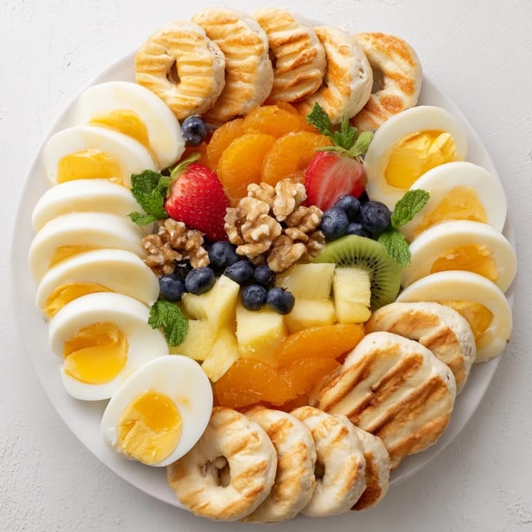 Good Morning Sun Breakfast Board showing a bright, shared breakfast spread laden with fresh and tasty foods.