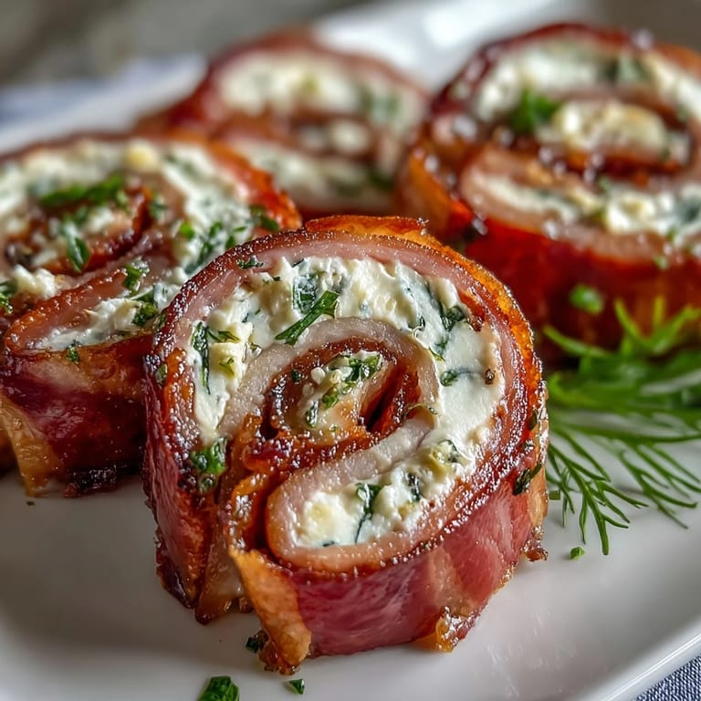Savory ham and cream cheese pinwheels with dill pickles, arranged for easy appetizer serving.