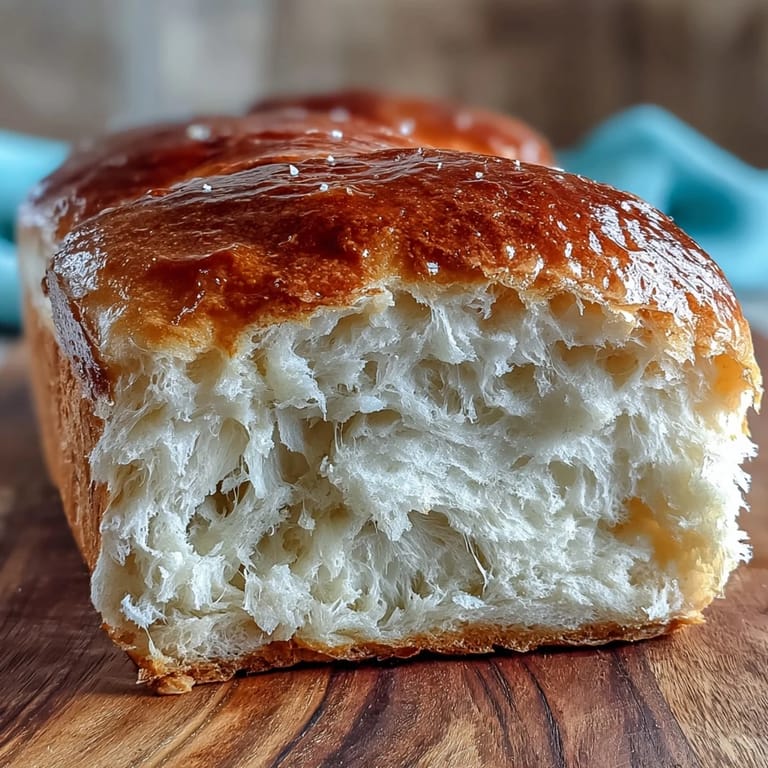 Pillowy Japanese Milk Bread slices with tender crumb and subtle sweetness, ideal for breakfast or snacks.  