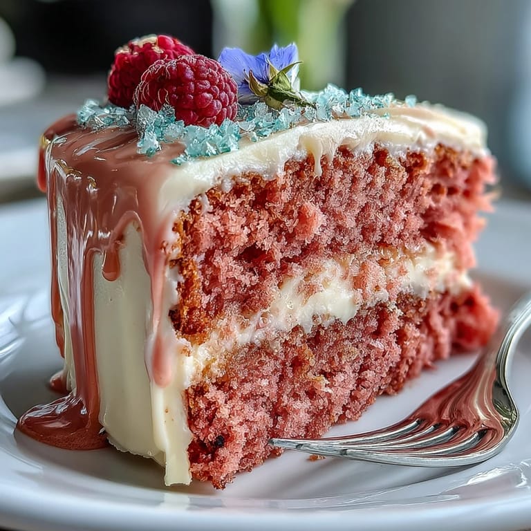 Beautiful Bridal Shower cake, a pink rosé velvet dream with a shimmering gold drip.